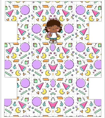 RECORTE SUBLIMADO ESTOJO BOX  MENINA 5 UNIDADES