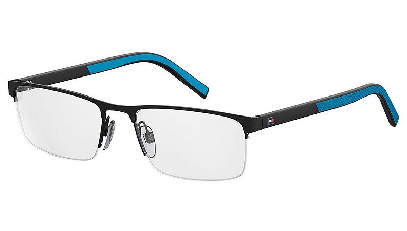 Óculos de grau Tommy Hilfiger TH 1594 0VK 5517 - Preto/Azul
