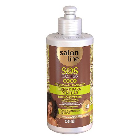 Salon Line Creme para Pentear S.O.S Cachos Coco Tratamento Profundo  300ml