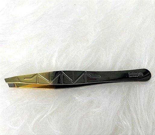 Pinça Solingen Black e Gold Chanfrada