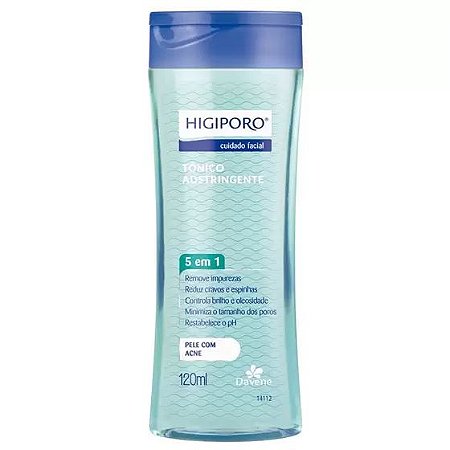 Higiporo Cuidado Facial Tônico Adstringente 5em1 Davene 120ml.