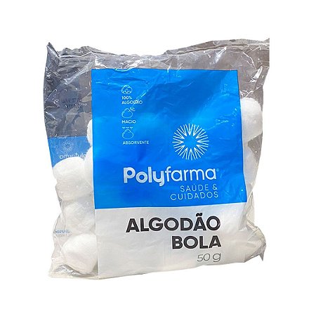 Algodão Bola Polyfarma-50g.