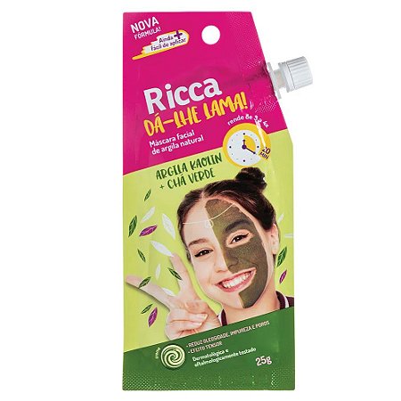 Máscara Facial de Argila Natural Dá-lhe Lama! Ricca