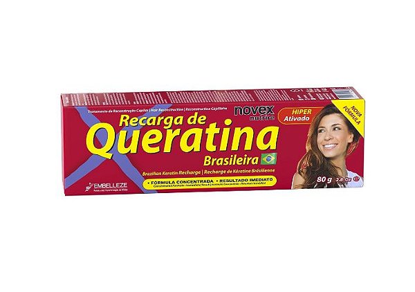 Recarga de Queratina Tratamento Reconstrutor Novex-80g.