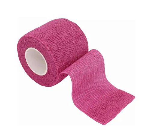 Fita Elástica Bandagem Larga 5cm-Rosa