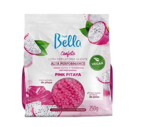 Cera Depilatória Confete Depil Bella Pink Pitaya-250g.