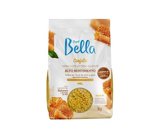 Cera Depilatória Quente Confete Depil Bella Mel-1kg.