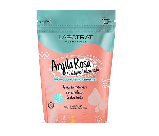 Argila Rosa Colágeno Hidrolisado Labotrat-100g.