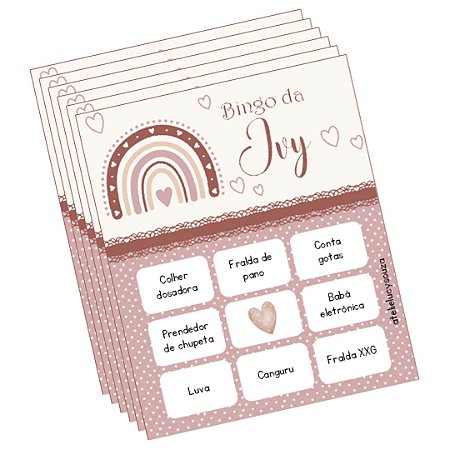 Bingo arco-íris Boho