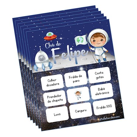 Bingo astronauta azul escuro