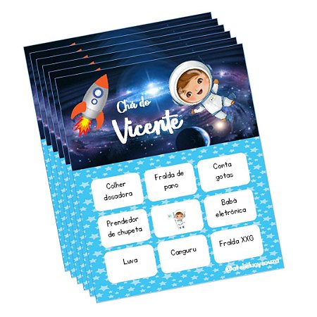 Bingo astronauta azul