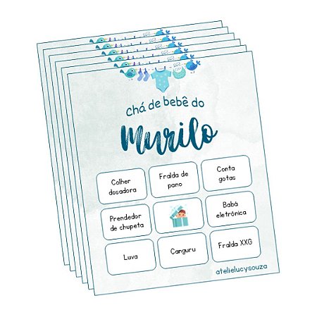 Bingo bebê fundo verde