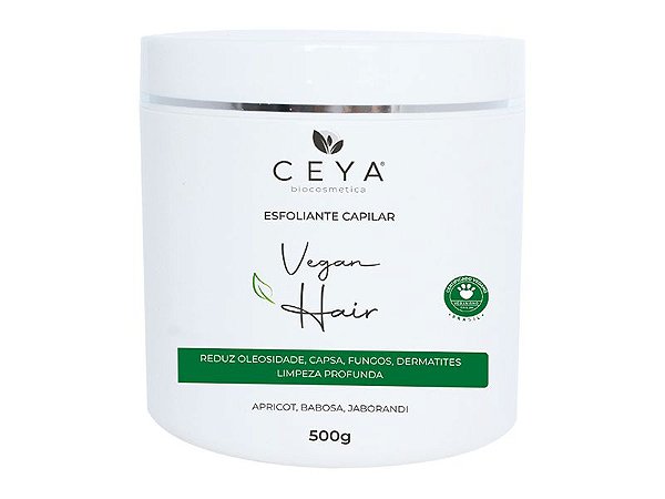 Esfoliante Capilar 500g Vegan Hair Ceya Biocosmetica tratamento do Couro Cabeludo