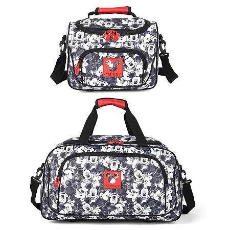 KIT BOLSA DE VIAGEM E FRASQUEIRA MICKEY MOUSE
