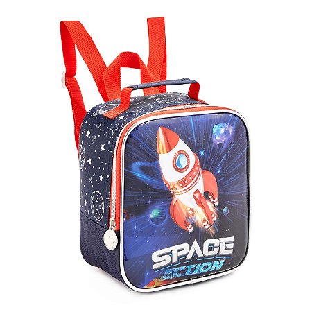 LANCHEIRA TERMICA INFANTIL FOGUETE ESPACIAL