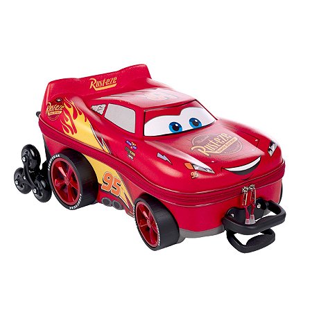 MALA DE VIAGEM INFANTIL MOCHILA RODAS CARRROS RELAMPAGO MCQUEEN