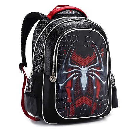 MOCHILA ESCOLAR MENINO ARANHA SILVER SPIDER