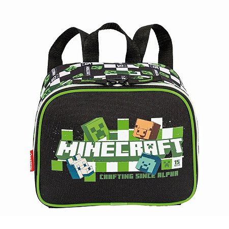 LANCHEIRA TERMICA ESCOLAR MENINO MINECRAFT