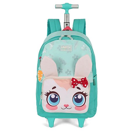 MOCHILA DE RODINHA ESCOLAR MENINA UP4YOU GATO
