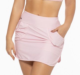 Saia Fitness  Feminino ROMA Shorts Interno Bolsos Rosa Claro