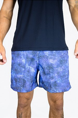 Shorts Curto Masculino ROMA Riscos Estampado Azul Escuro