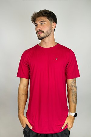 Camiseta Fitness Manga Curta Masculino ROMA Básica Vermelha