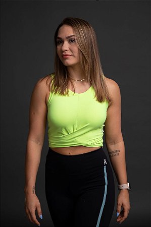 Top Fitness Agility sem bojo - Emana Light - Amarelo Neon