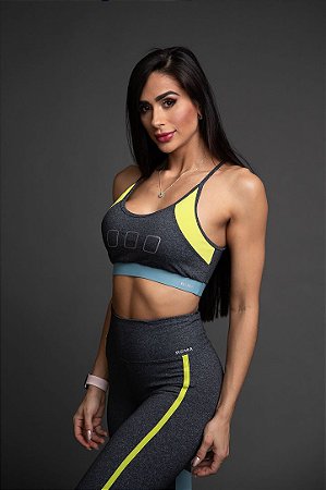 Top de Alcinha Stimulus Feminino ROMA Cinza