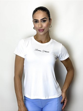 Camiseta Feminina Classic Dry fit Roma - Branca