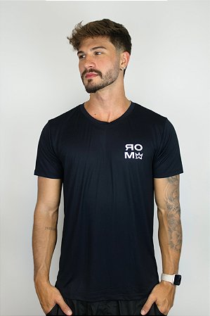 Camiseta Masculina Dry fit Roma - Preta