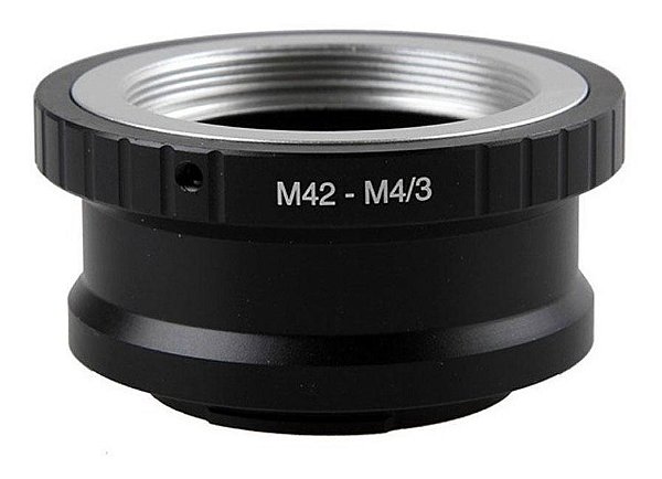 Anel Adaptador M42-m4/3 - Lente rosca M42 e Câmera M43 Jvc Olympus Blackmagic e outras MFT