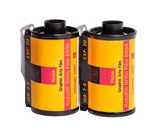 Kit 2 Filmes 35mm -  Kodalith - ISO 3-6 - Rebobinado - 20 poses - 1997 - Preto e Branco