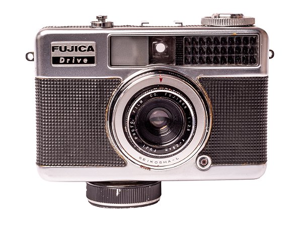 Câmera 35mm - Fujica Drive + Alça de Punho e Pescoço - Condição 9.5/10