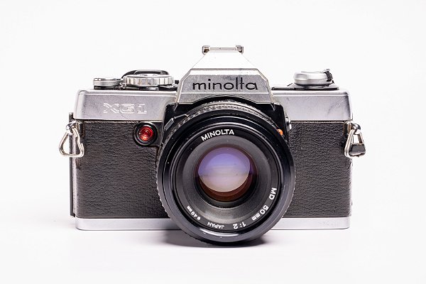 Câmera 35mm - Minolta Xg-1 (7.6/10) + Lente 50mm f/2 + Filme + Alça