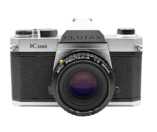 Câmera 35mm - Pentax K1000 (6/10) + Lente 50mm f/2 (8/10) + Filme