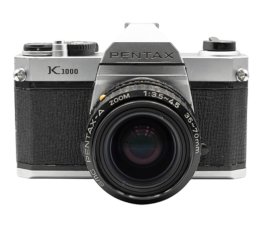 Câmera 35mm - Pentax K1000 (6/10) + Lente 35-70mm (9.5/10) + Filme