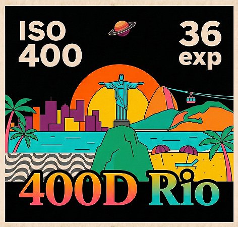 Filme 35mm - 400D Rio - 36 poses - ISO 400 - Novo - Apenas Câmeras sem Motor de Avanço - Sem DX