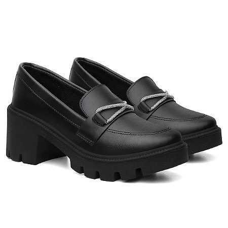 Mocassim Salto Tratorado Brilho Diversas Cores Estilo Oxford
