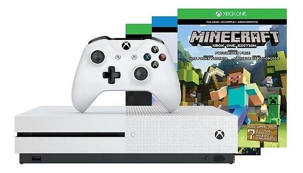 Xbox One S 4k Branco 500gb + 1 Controle + 1 Jogo - Valentes Games