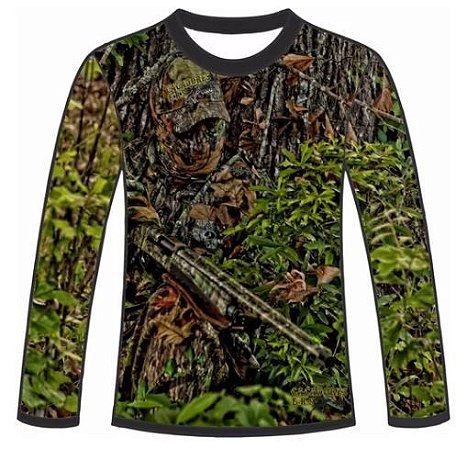 Camiseta Camuflada Manga Longa Caçadores Brs Atirador 1