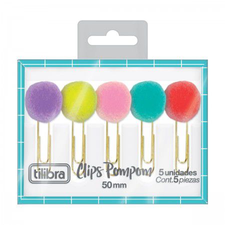 Clips Pompom 50mm 5 Unidades Tilibra