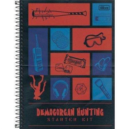Caderno Espiral Capa Dura Universitário 1 Matéria Stranger Things Starter Kit 80 Folhas Tilibra