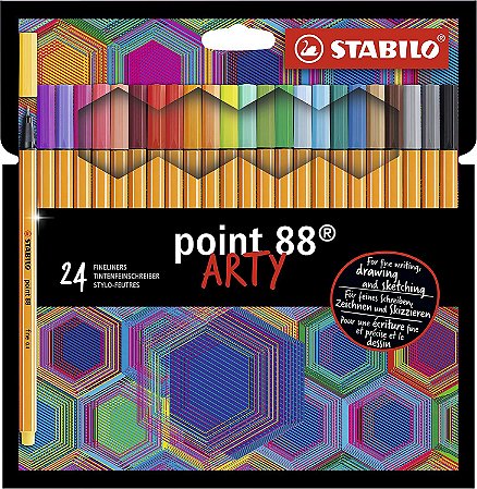 Caneta Stabilo Point 88 Arty Embalagem com 24 Cores