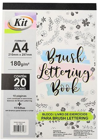 Bloco de Exercícios para Brush Lettering Book Kit