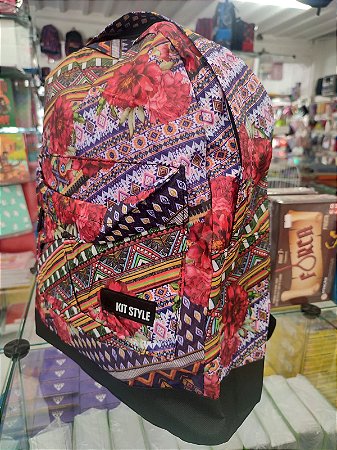 Mochila Estampada Floral Kit Style