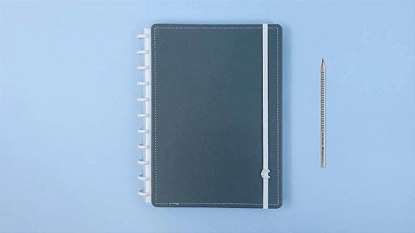 Caderno Inteligente Grey Cinza Grande