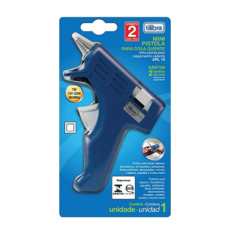 Pistola Para Cola Quente Pequena APL10 Tilibra