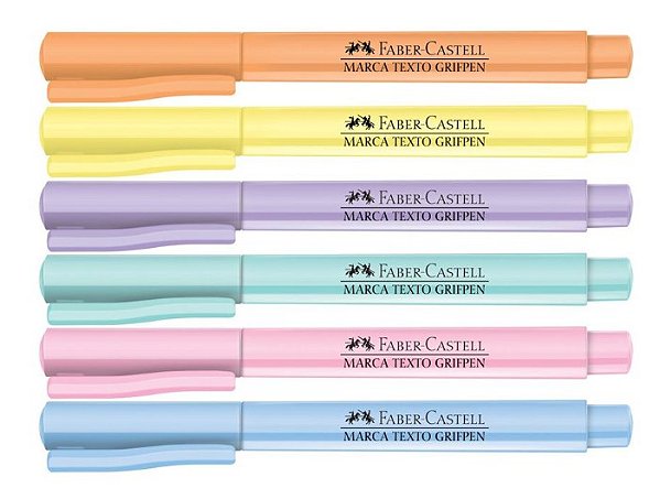 Caneta Marca Texto Pastel Grifpen Faber-Castell