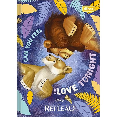 Caderno Rei Leão Love Tonight 80F Brochura Pequeno 1/4 Tilibra