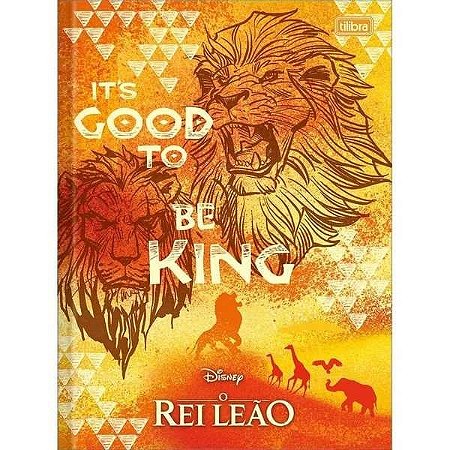 Caderno Rei Leão It's Good to Be King 80F Brochura Pequeno 1/4 Tilibra